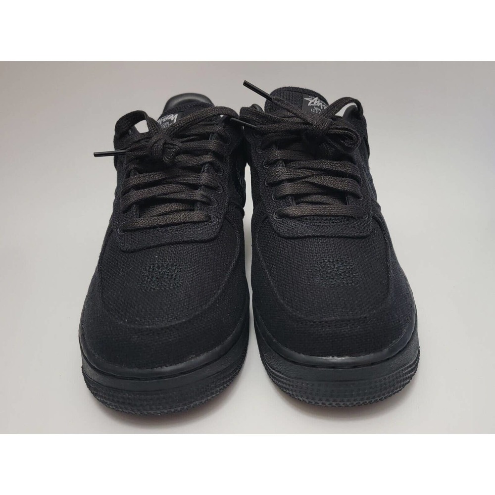 Nike x Stussy Air Force 1 Low Black Shoes Sneakers Sz Men's 9.5 AF1 CZ9084-001